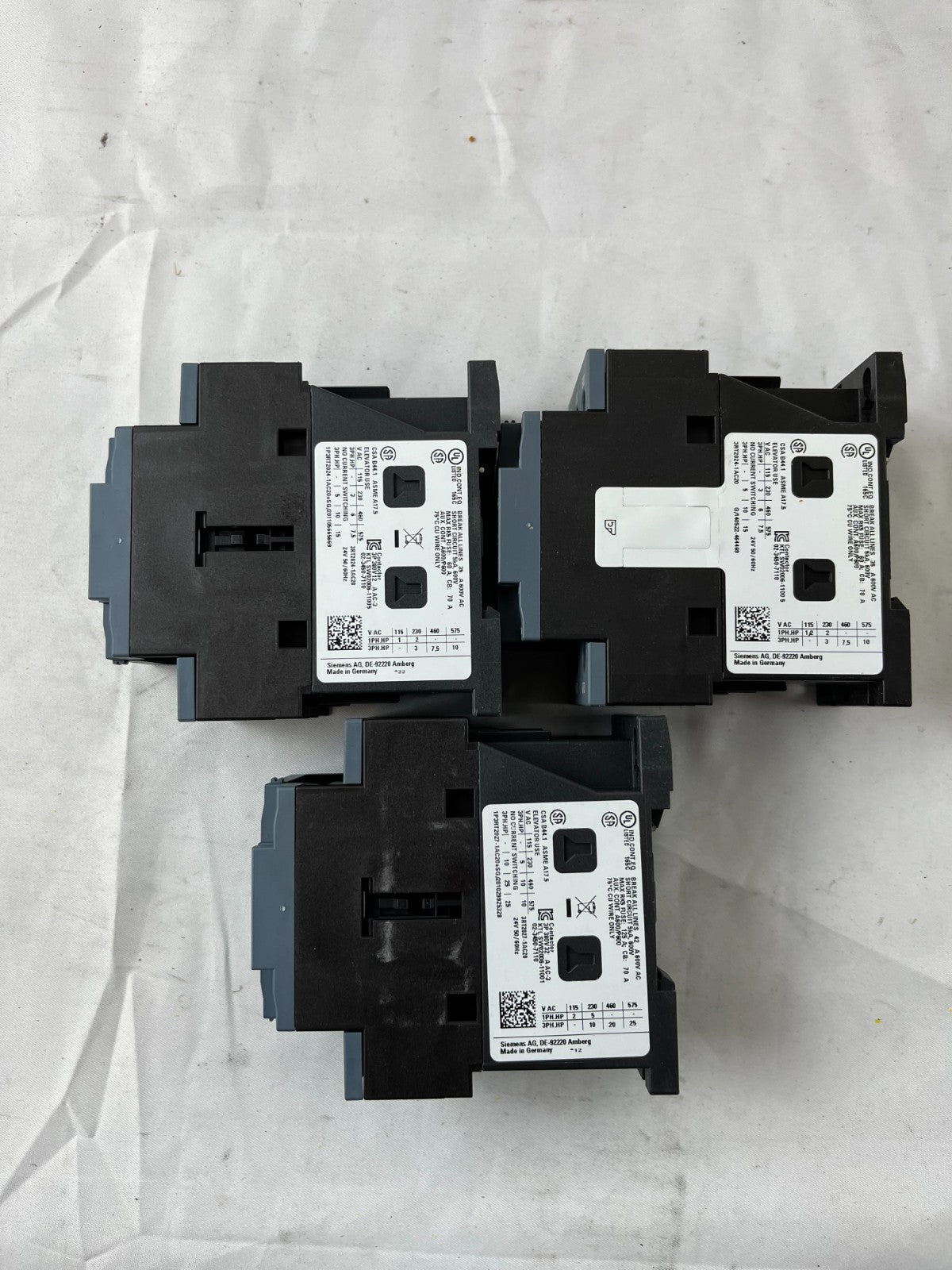 Siemens 3RT2024-1AC20 Contactor 24V Coil 3P SIRIUS Used Lot 3 Spare Units