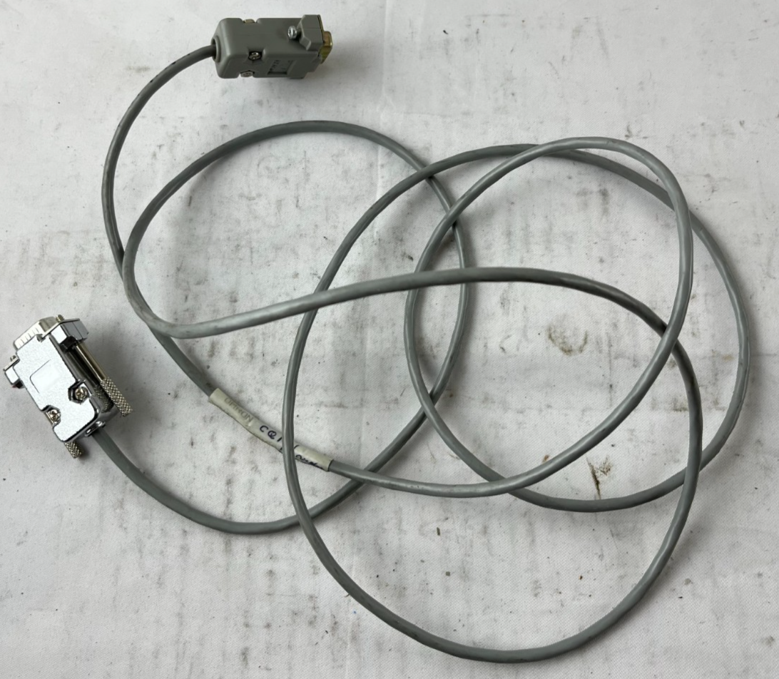 RS232 DB9 Female to Female Serial Cable Industrial Grey Used Spare Unit
