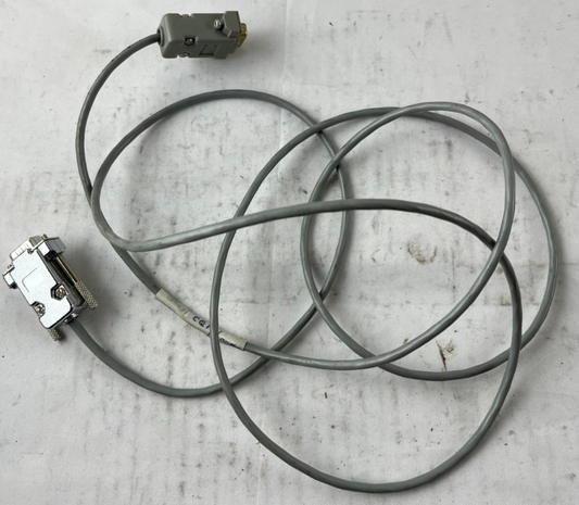 RS232 DB9 Female to Female Serial Cable Industrial Grey Used Spare Unit