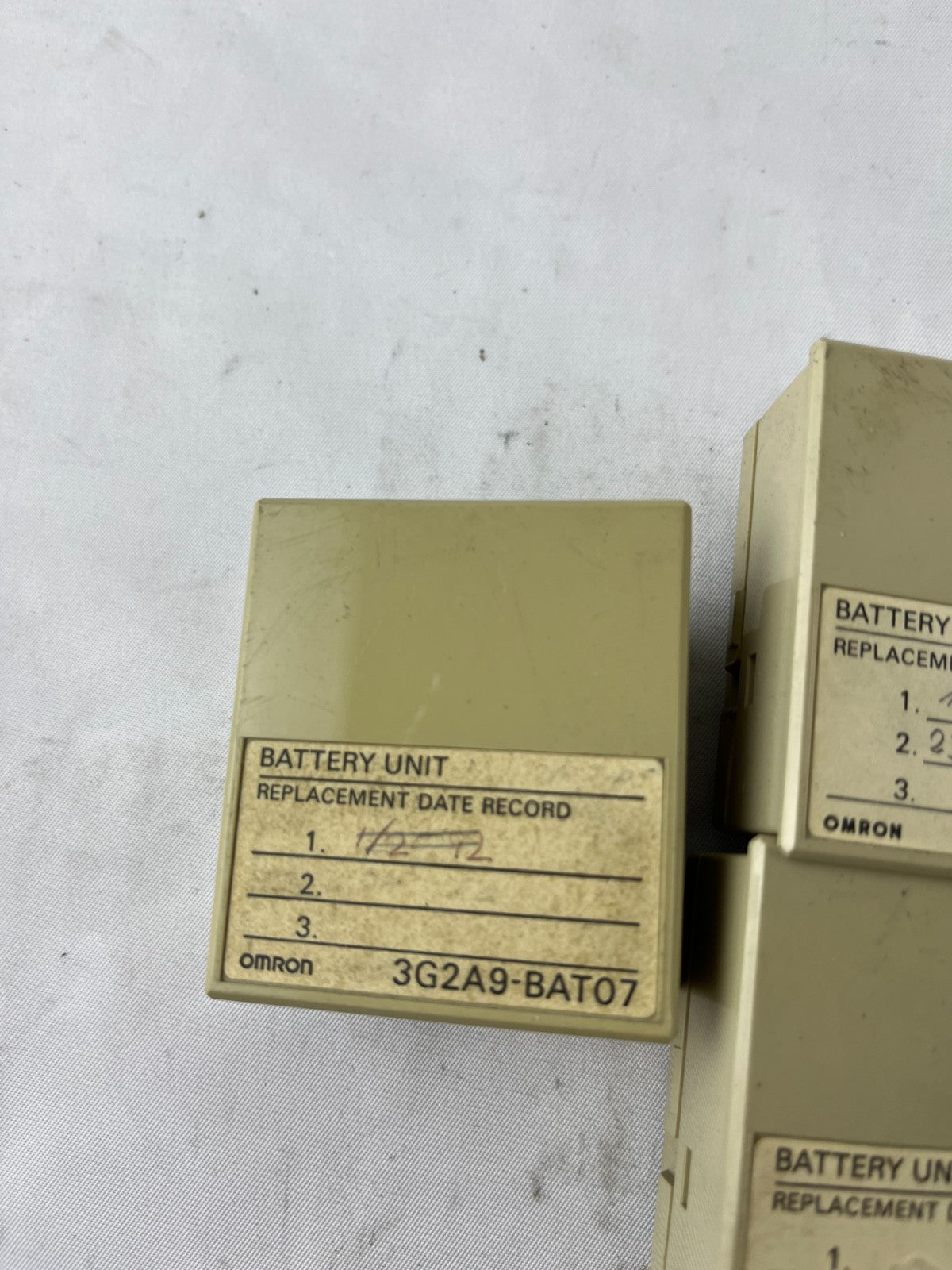 Omron 3G2A9-BAT07 Battery Unit Lot of 3 PLC Modules Used Spare Units