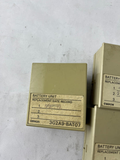 Omron 3G2A9-BAT07 Battery Unit Lot of 3 PLC Modules Used Spare Units