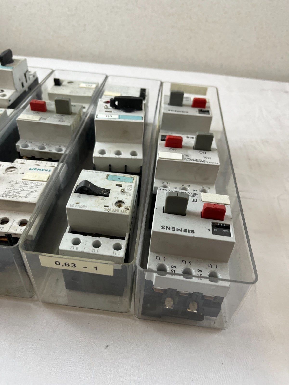 Siemens Motor Starter Lot 18pcs 3VE1 3RV 3VU MPCB Used Working Spare Units