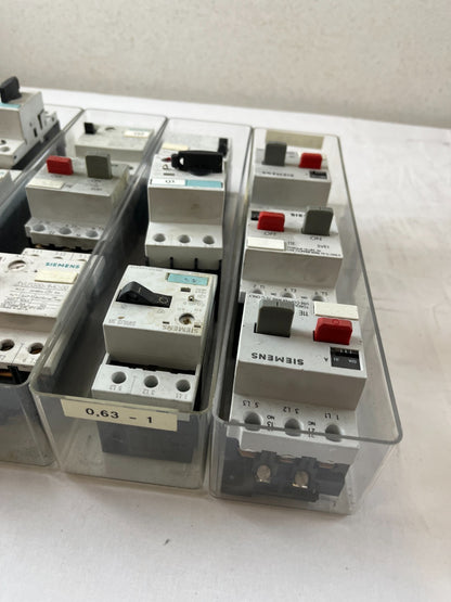 Siemens Motor Starter Lot 18pcs 3VE1 3RV 3VU MPCB Used Working Spare Units