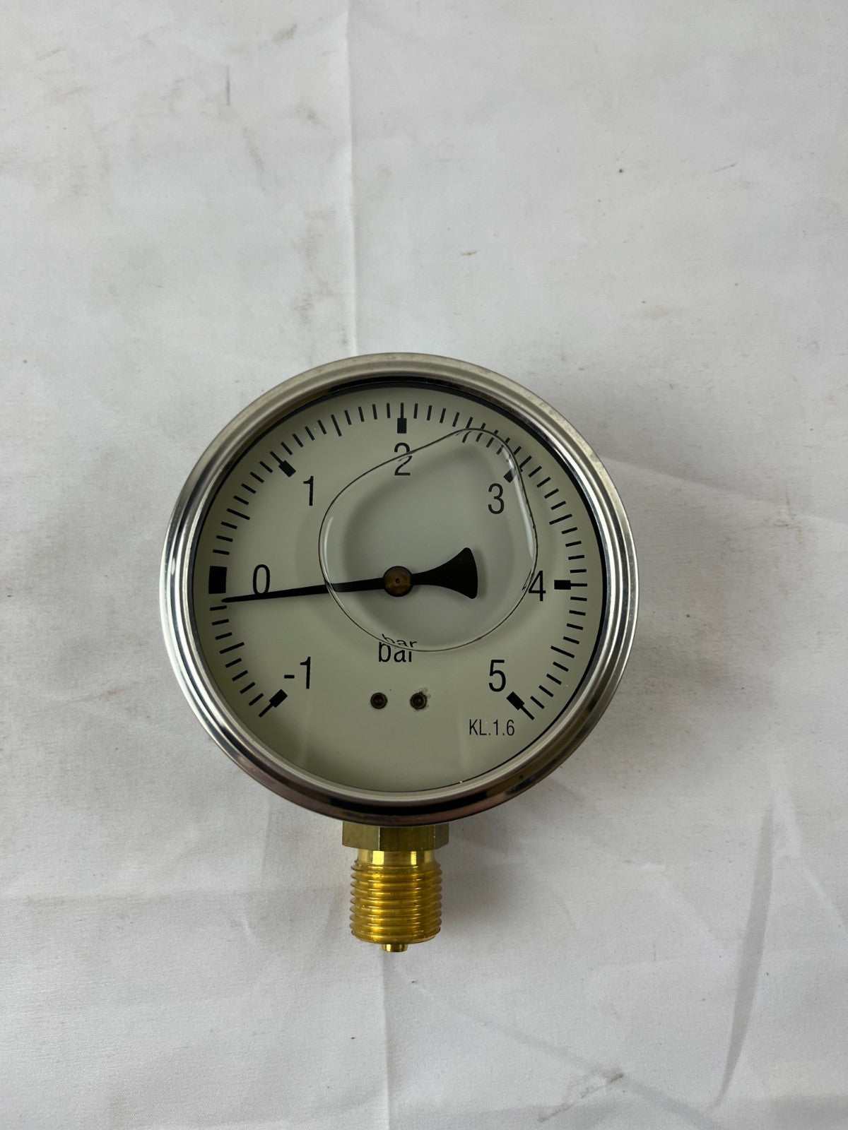 Pressure Gauge P1555L -1 To +5 Bar 4in Dial 1/2 BSP LM New In Box Spare Unit