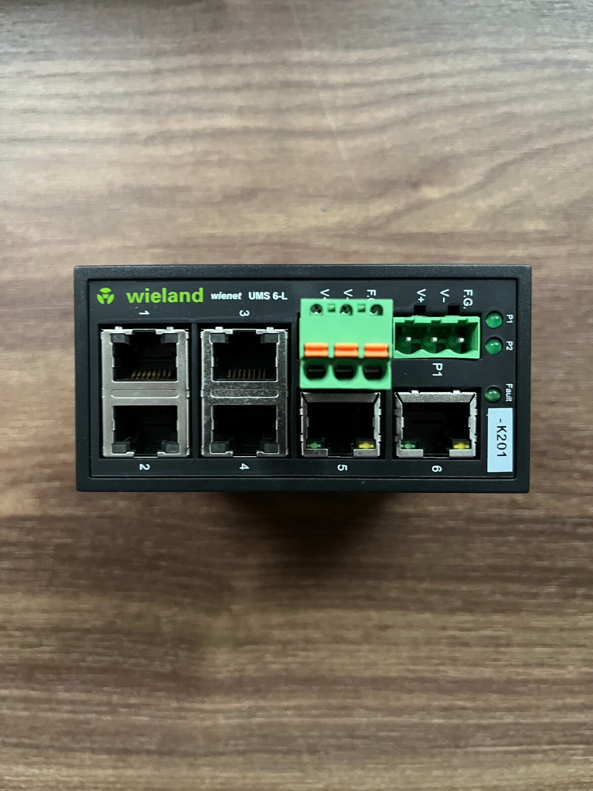 Wieland Wienet UMS 6-L Industrial IP Switch 6-Port Ethernet Used Working