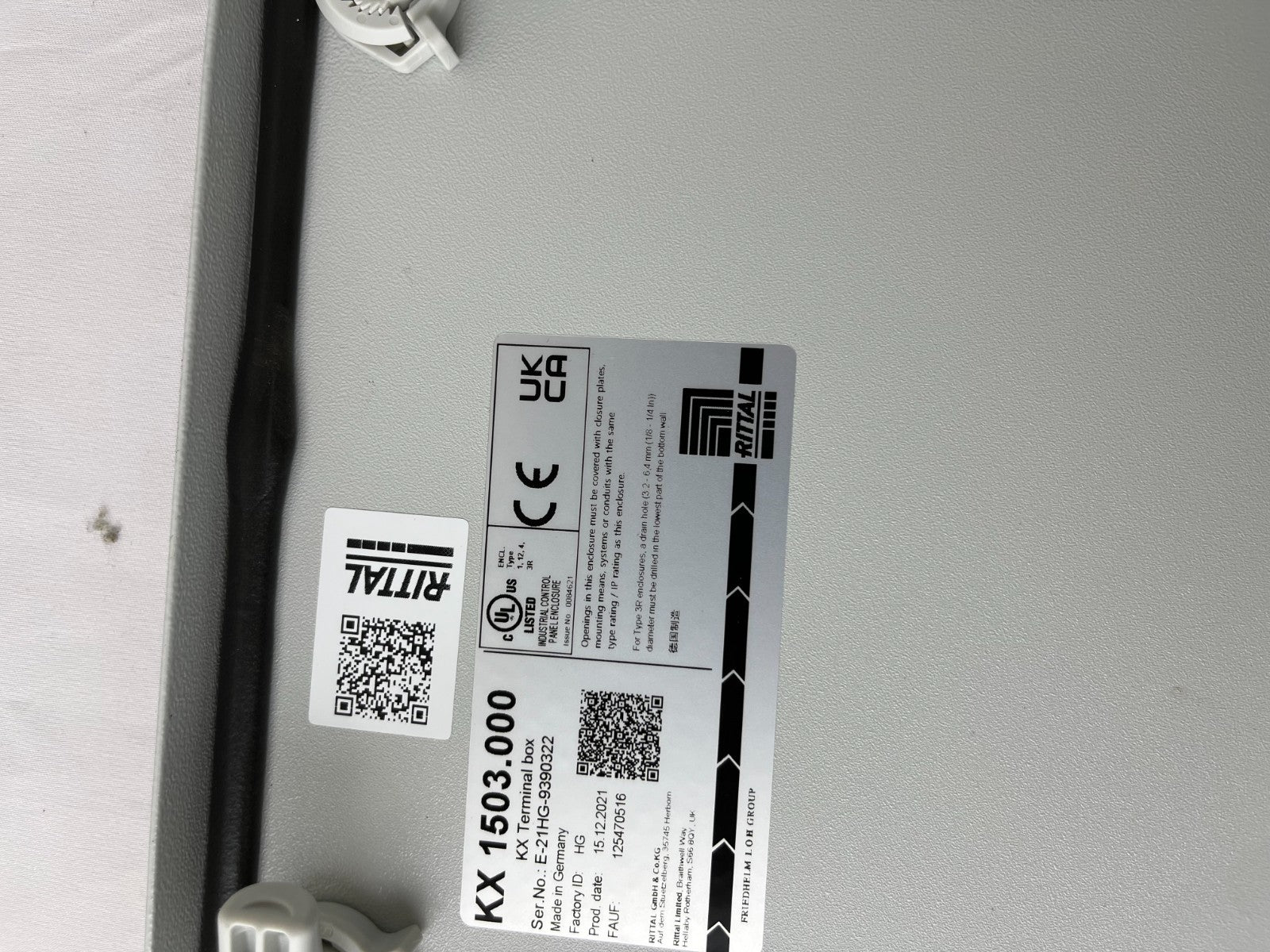 Rittal KX 1503.000 Terminal Junction Box IP66 300x200x120mm NEMA 4 Steel NEW