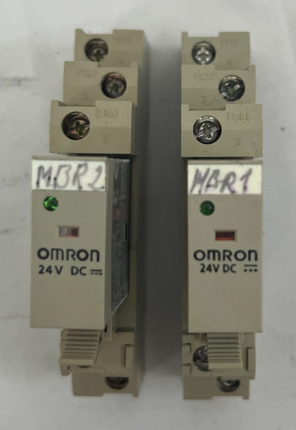 Omron G2R-1-SN 24V DC SPDT Industrial Relay Bundle – 2x Used, Tested, DIN Mount