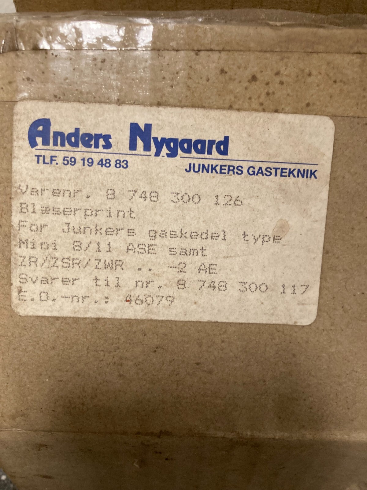 Junkers Bosch Gas Boiler MCB Circuit Board PN:874830026 NOS ZR/ZSR/ZWR