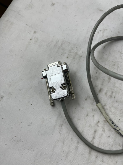 RS232 DB9 Female to Female Serial Cable Industrial Grey Used Spare Unit