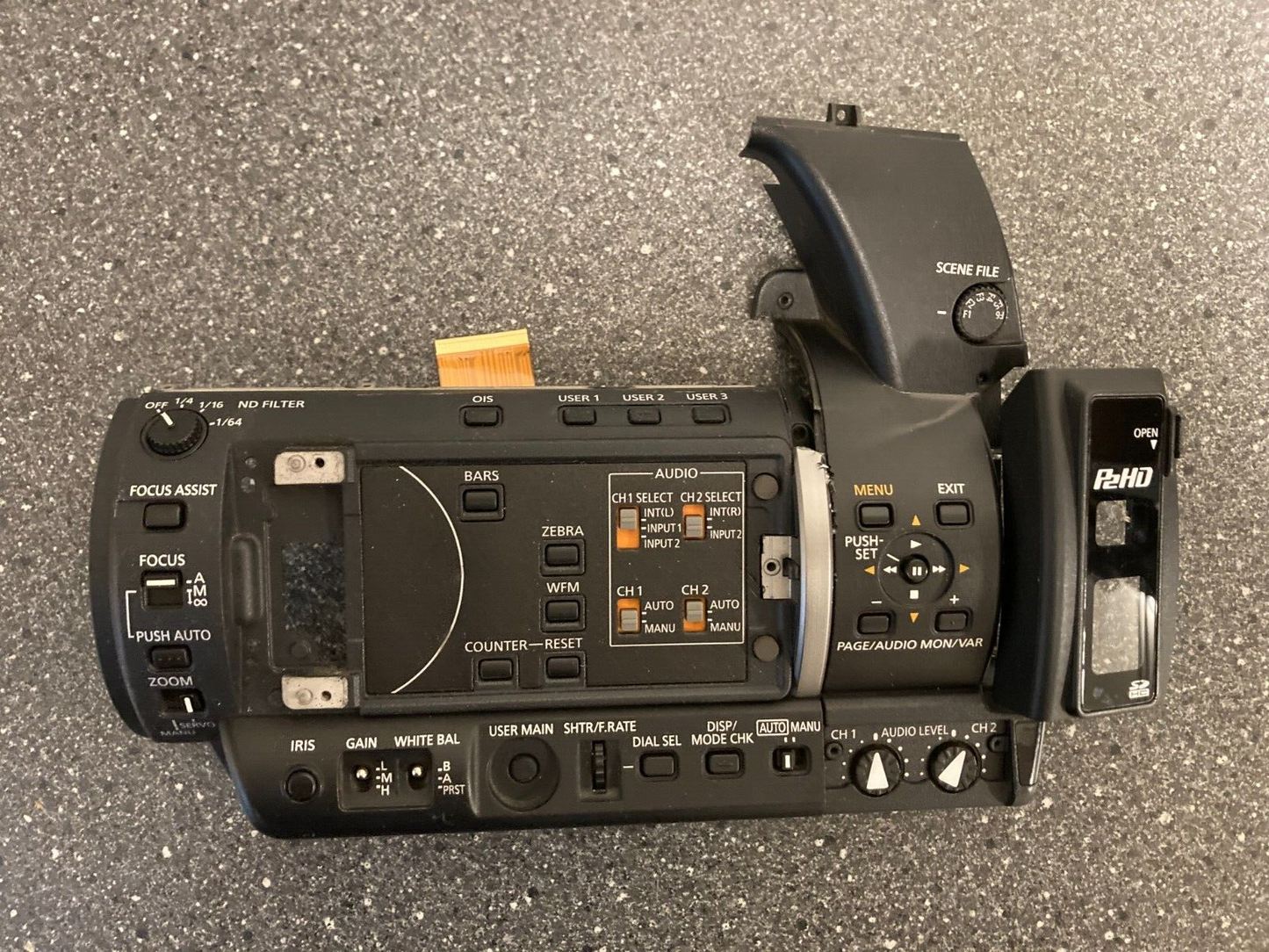 Panasonic AG-HPX250EJ P2 HD Camera Spare Part Control Panel Assembly