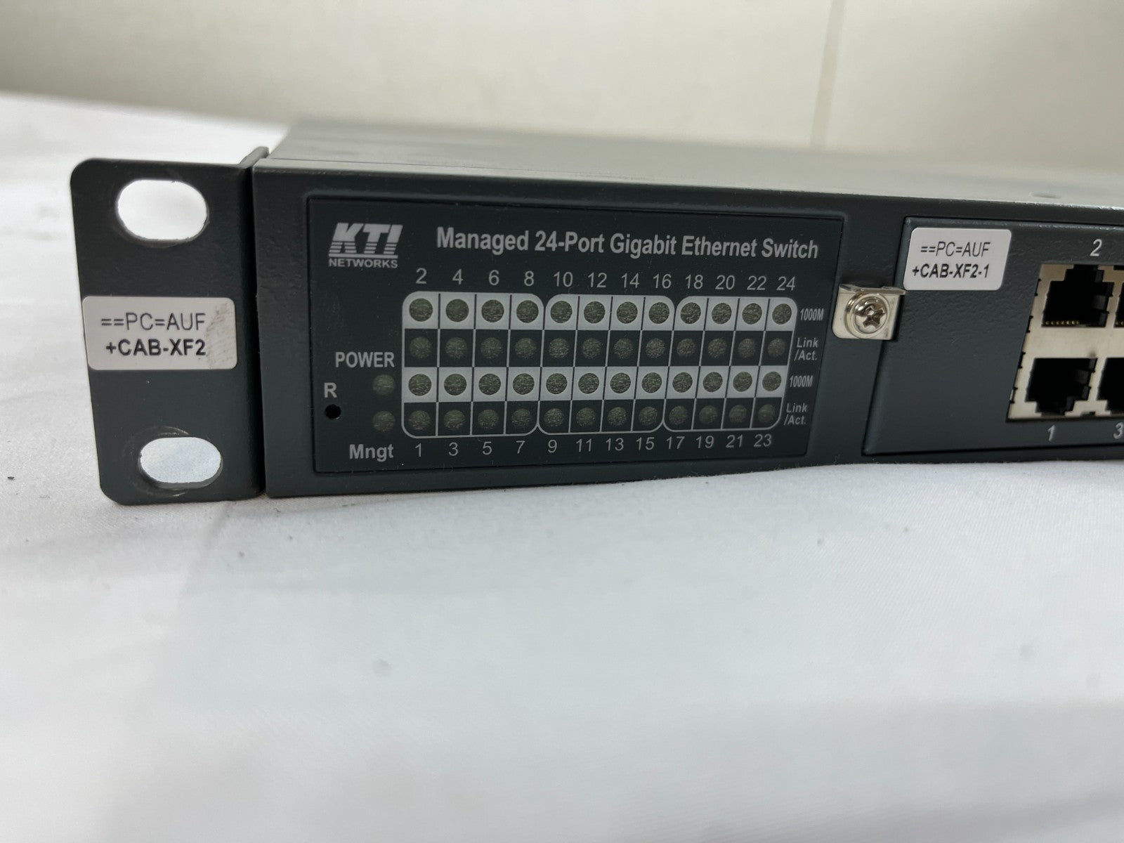 KTI KGS-2422-B-S 24-Port Managed Gigabit Ethernet Switch Rackmount Spare Unit