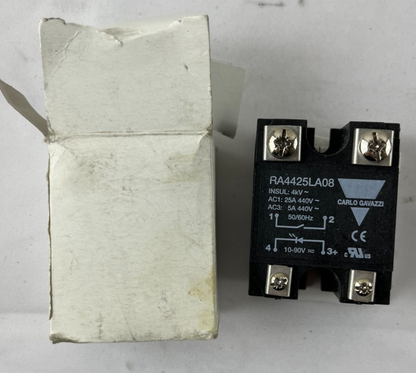 Carlo Gavazzi RA4425LA08 Solid State Relay SSR ZS 400V 25A 10–90VAC/VDC New