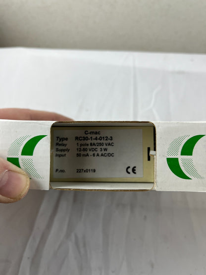 C-mac RC30-1-4-012-3 Current Monitoring Relay NEW 12-50VDC 8A NIB Denmark