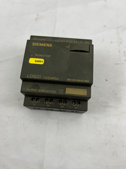 Siemens LOGO! 12/24RCo Logic Module 6ED1 052-2MD00-0BA6 | 8DI/4Relay DO | 12–24V