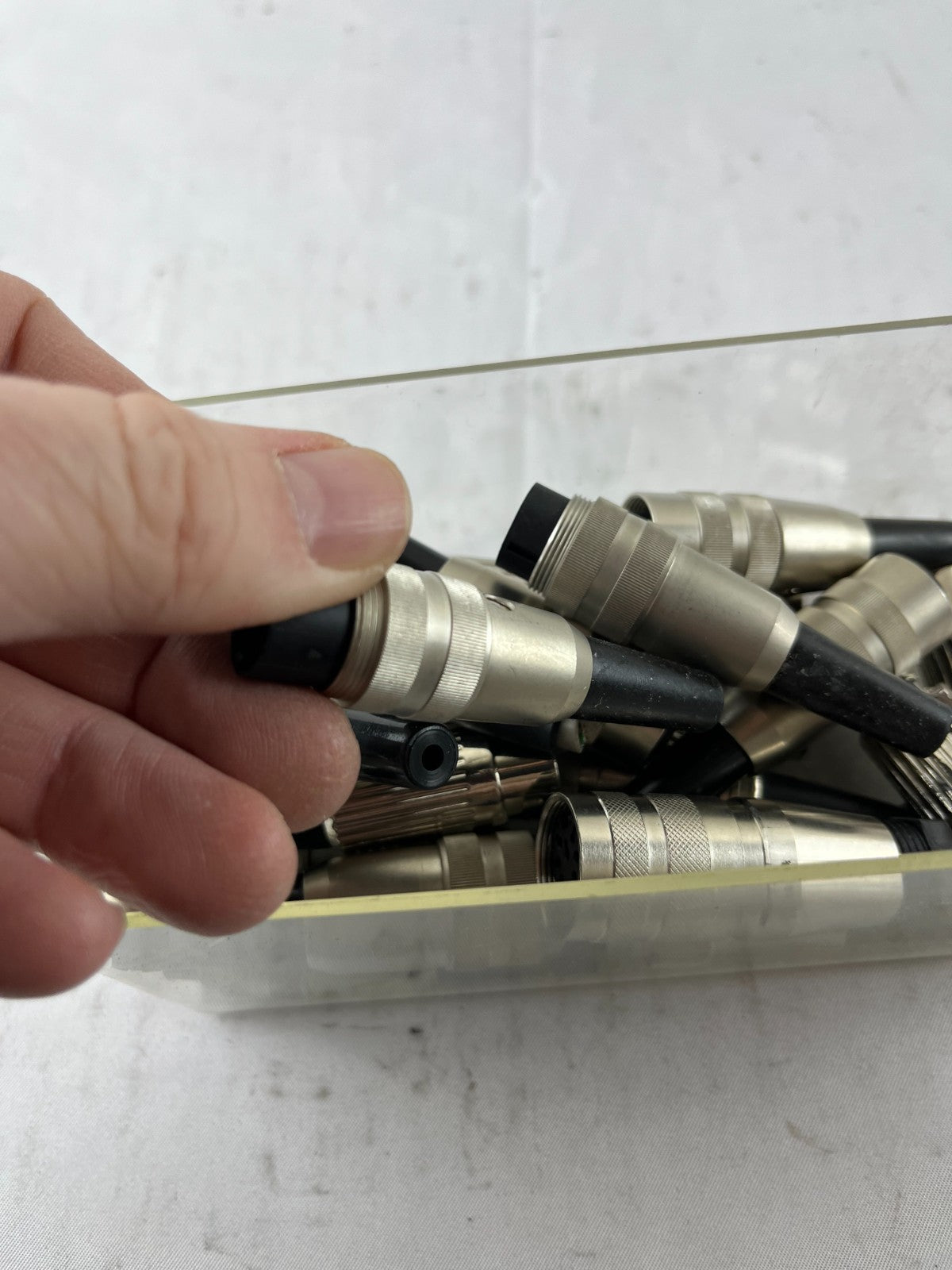 Industrial Circular Metal Connectors Male Female Bundle Used Spare Parts