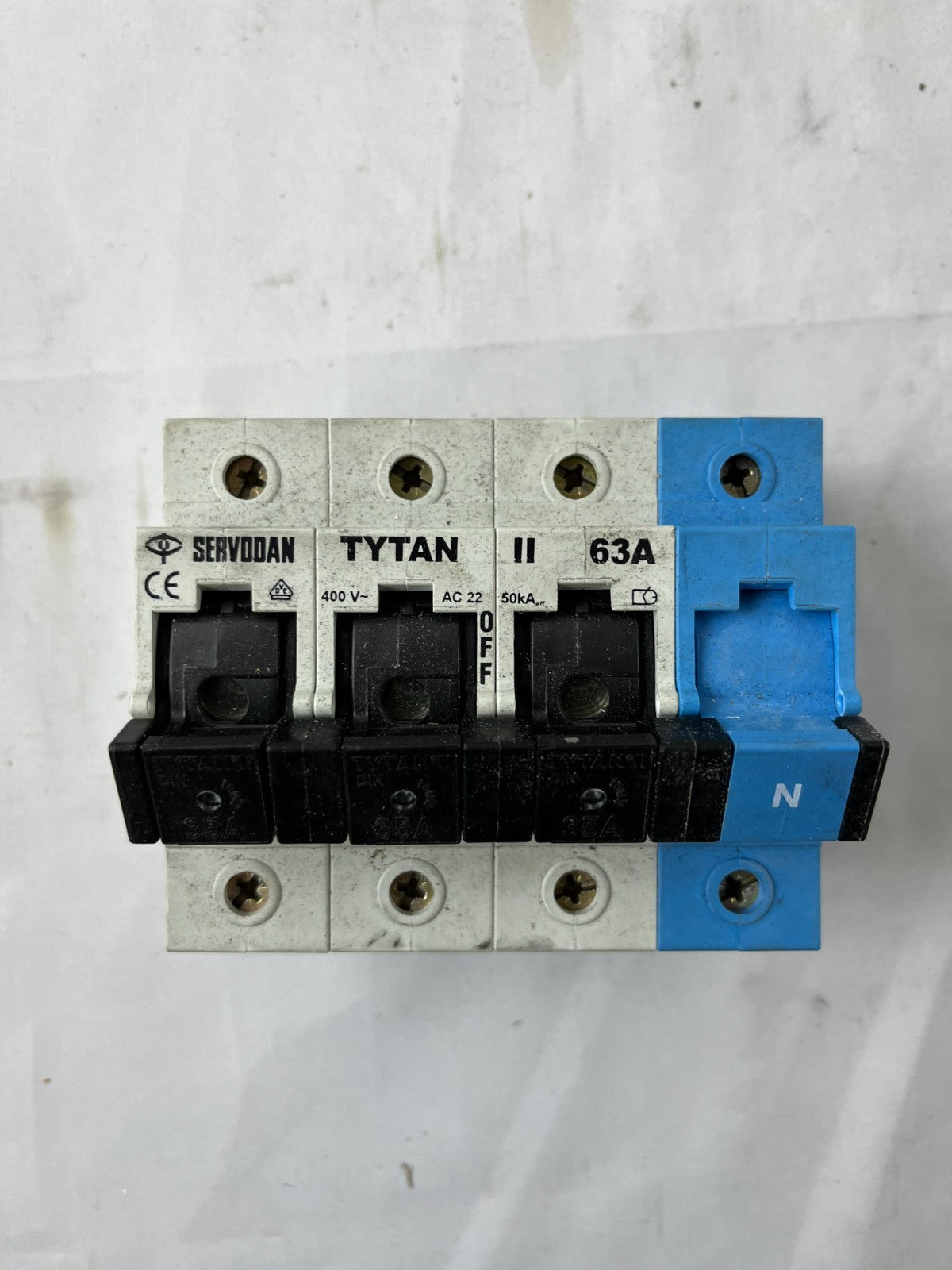 Servodan TYTAN II 63A 4-Pole Fuse Switch Disconnector 400V Used Spare Unit