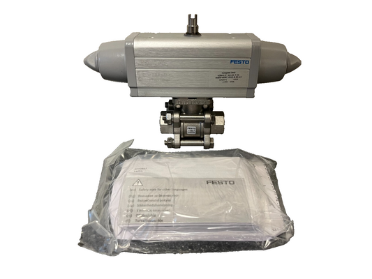 Festo VZBA-1/2"-GG-63-T-22 Pneumatic Ball Valve Actuator Assembly, Stainless