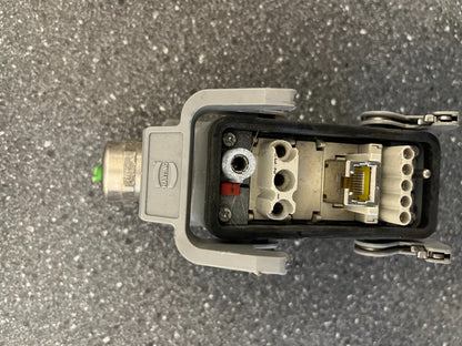 Harting Han Industrial Connector with Mixed Power & Data Modules - Used