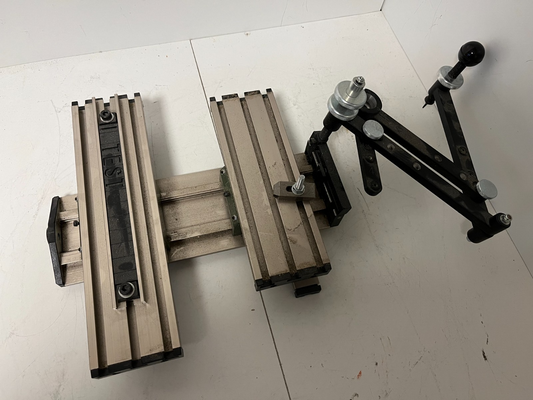 Modular Aluminum Test Bench Setup T-Slot Frame Adjustable Arm Used As-Is