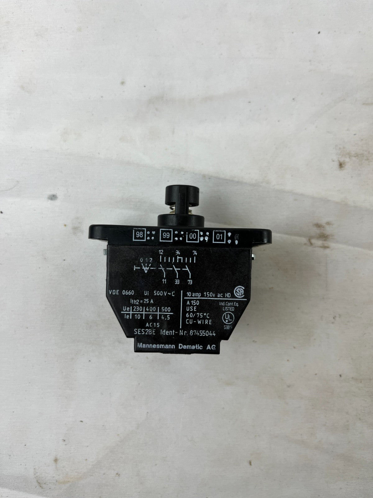 Demag SES2BE 87455044 Cam Limit Switch Contact Block 500V 10A Used Spare Unit