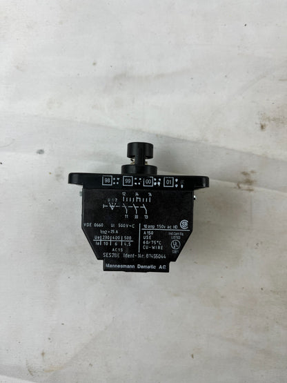 Demag SES2BE 87455044 Cam Limit Switch Contact Block 500V 10A Used Spare Unit