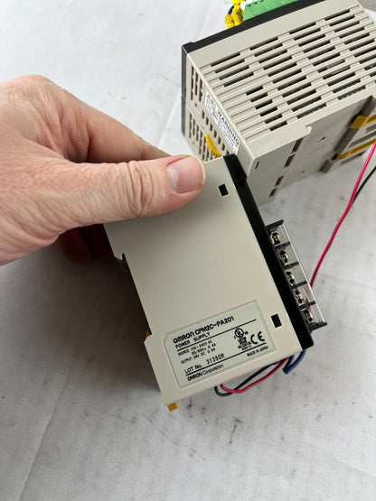 Omron CPM2C PLC System CPM2C-20CDR-D CPU with CPM2C-10EDR I/O and CPM2C-PA201