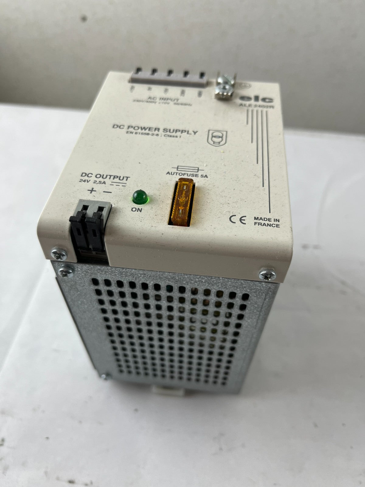 ELC ALE2402R DIN Rail Power Supply 24V DC 2.5A 230/400V AC Used Spare Unit