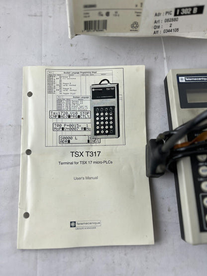 Telemecanique TSX T317 Programming Terminal for TSX17 Micro PLCs w. Box & Manual