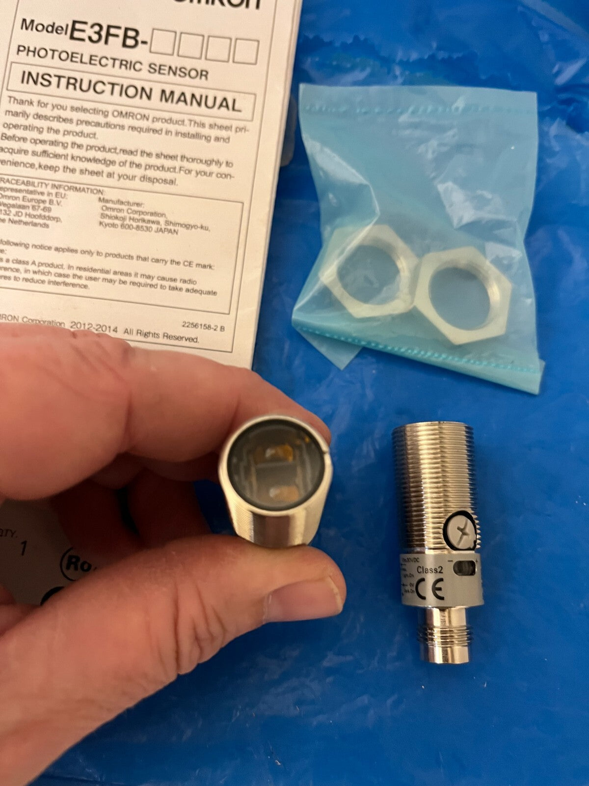 Omron E3FB-DP22 Photoelectric Sensor, 10-30V DC, M18, PNP, New in Box