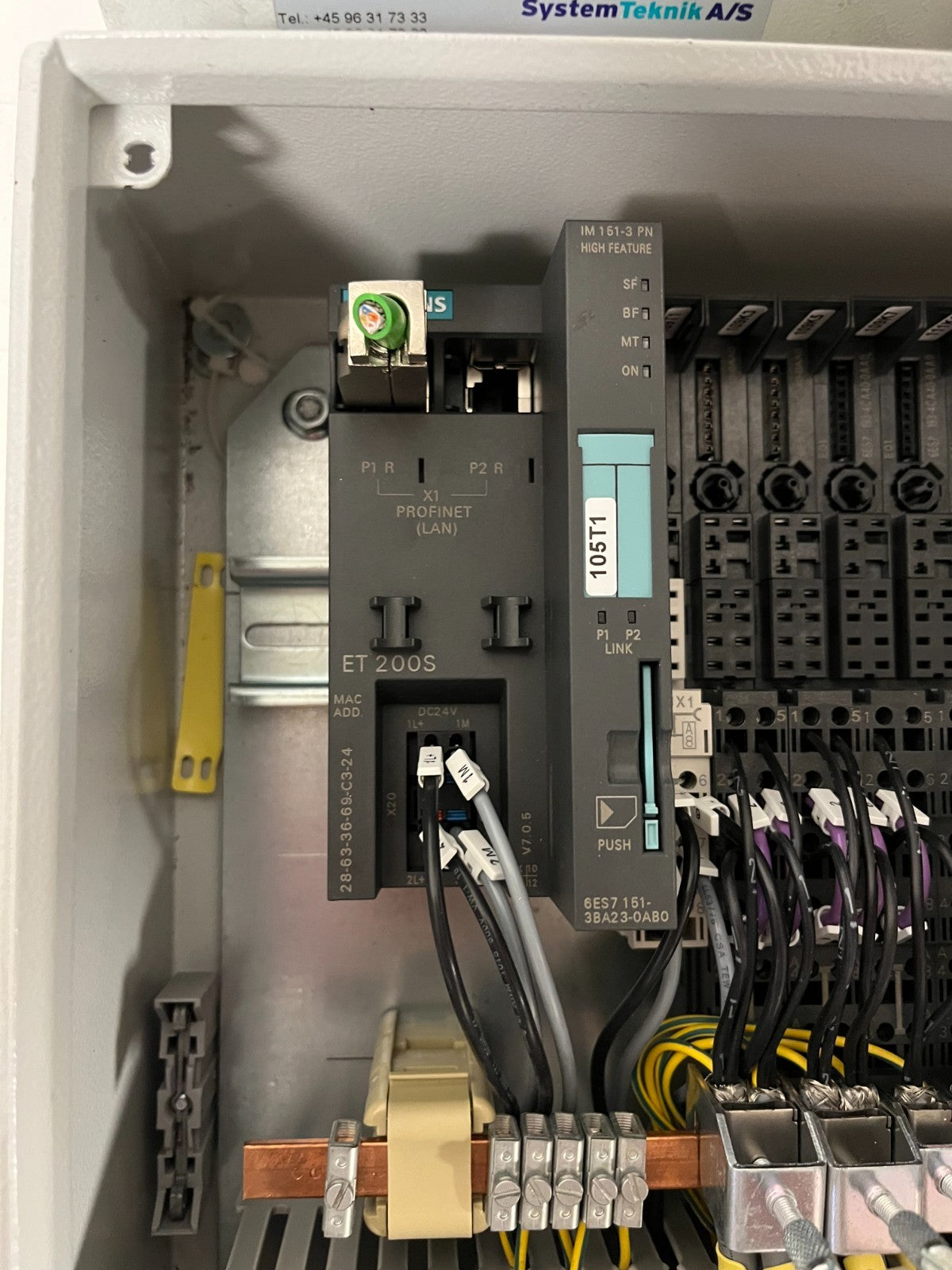 Siemens ET200S Panel IM161-3 PN High Feature Profinet IO w/ Terminal Blocks Only