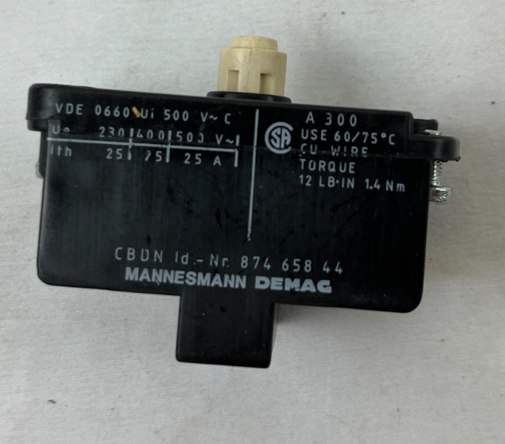 Demag CBDN 87465844 Cam Limit Switch Contact Block 500V 25A Used Spare Unit