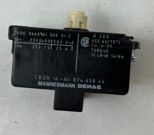 Demag CBDN 87465844 Cam Limit Switch Contact Block 500V 25A Used Spare Unit