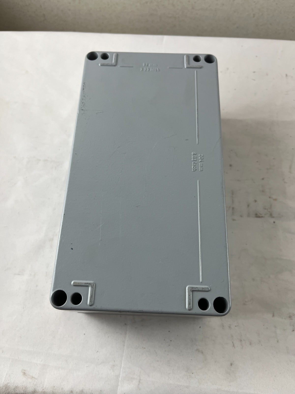 Industrial Enclosure 82x206mm Grey Junction Box Screw Lid  Spare Unit