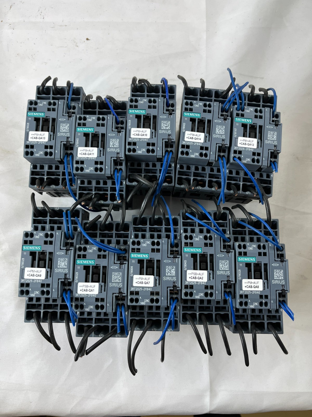 Lot of 10x Siemens Sirius 3RT2025-2FB40 Contactor 24V DC Motor Contactors Used
