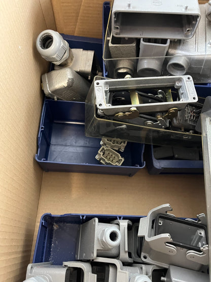 Wieland Harting Industrial Connector Lot Heavy Duty Housings Inserts Used Spares