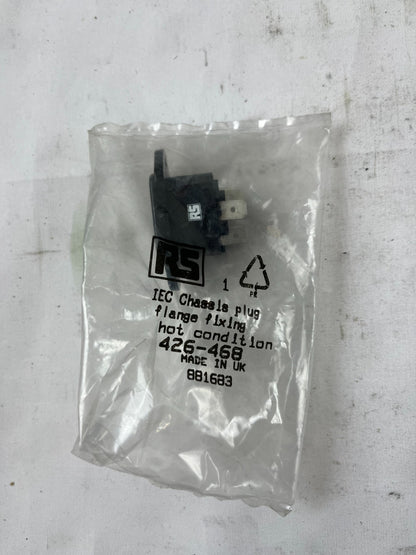RS 426-468 IEC Chassis Plug Flange Panel Mount New 3pcs 881683 UK Spares
