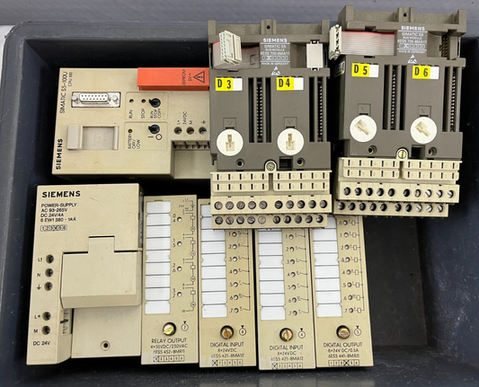 Siemens S5-100U CPU 100 PLC Bundle Power Supply, Bus, Digital/Relay I/O Modules