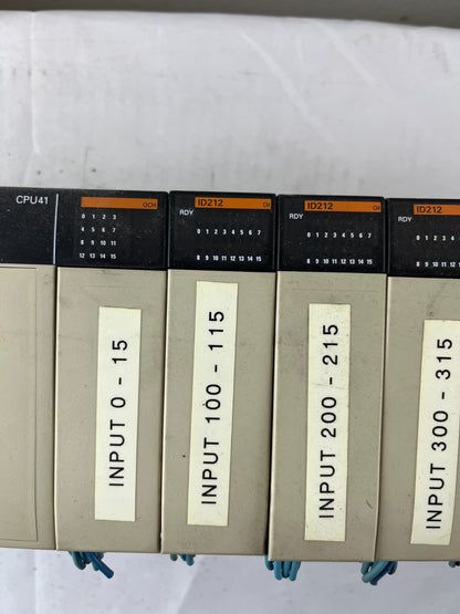 Omron CQM1 CPU41 PLC System PA203 ID212 OD212 Rack “PLC 2” Good Used
