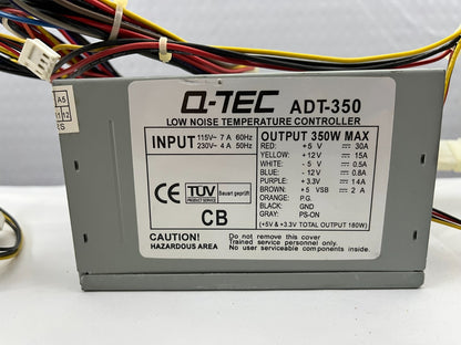 Q-Tec ADT-350 ATX 350W Low Noise Temperature Controller Power Supply – Used