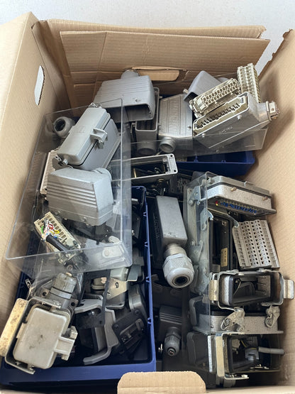 Wieland Harting Industrial Connector Lot Heavy Duty Housings Inserts Used Spares