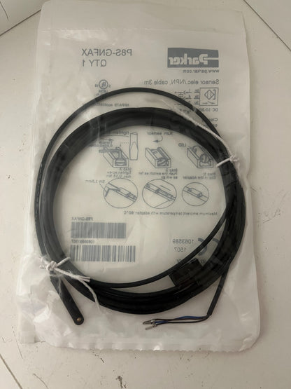 Parker P8S-GNFAX Electronic Sensor NPN 3M Cable – New Sealed in Package