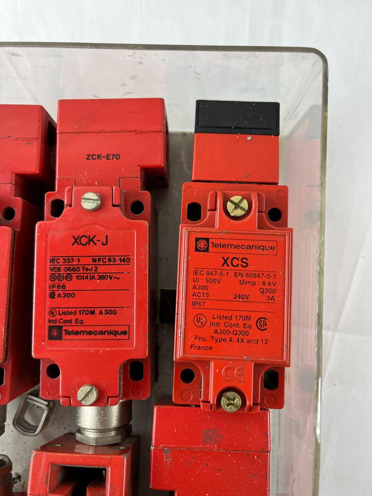 LOT 8x Telemecanique Safety Limit Switches XCK-J XCS ZCK-E70 USED WORKING France