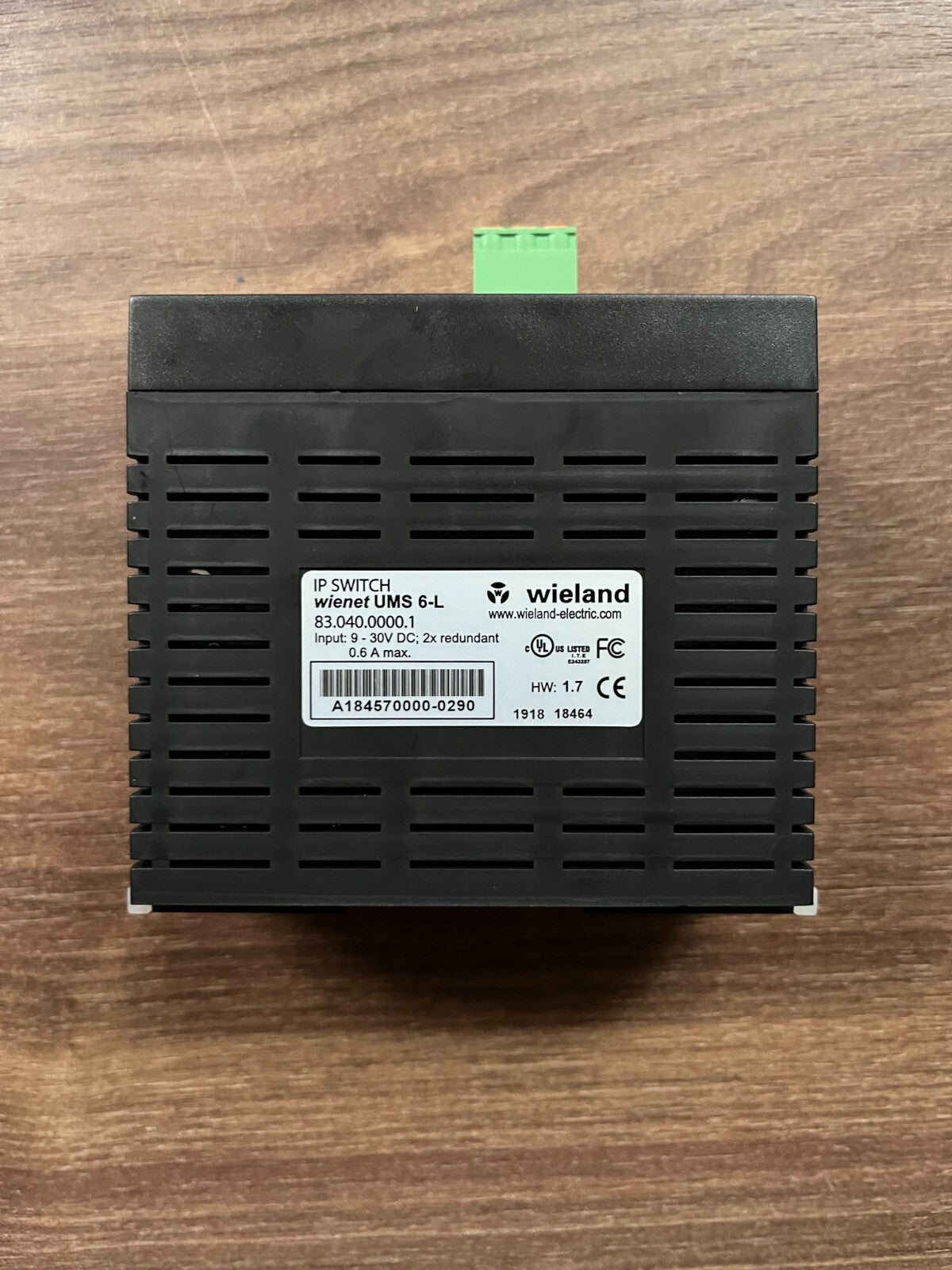 Wieland Wienet UMS 6-L Industrial IP Switch 6-Port Ethernet Used Working