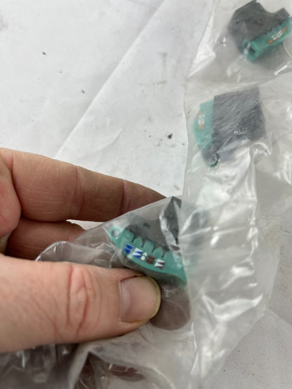 Unknown Fieldbus / Network Plug Connector A/B Color Coded Green Housing Lot Of 5