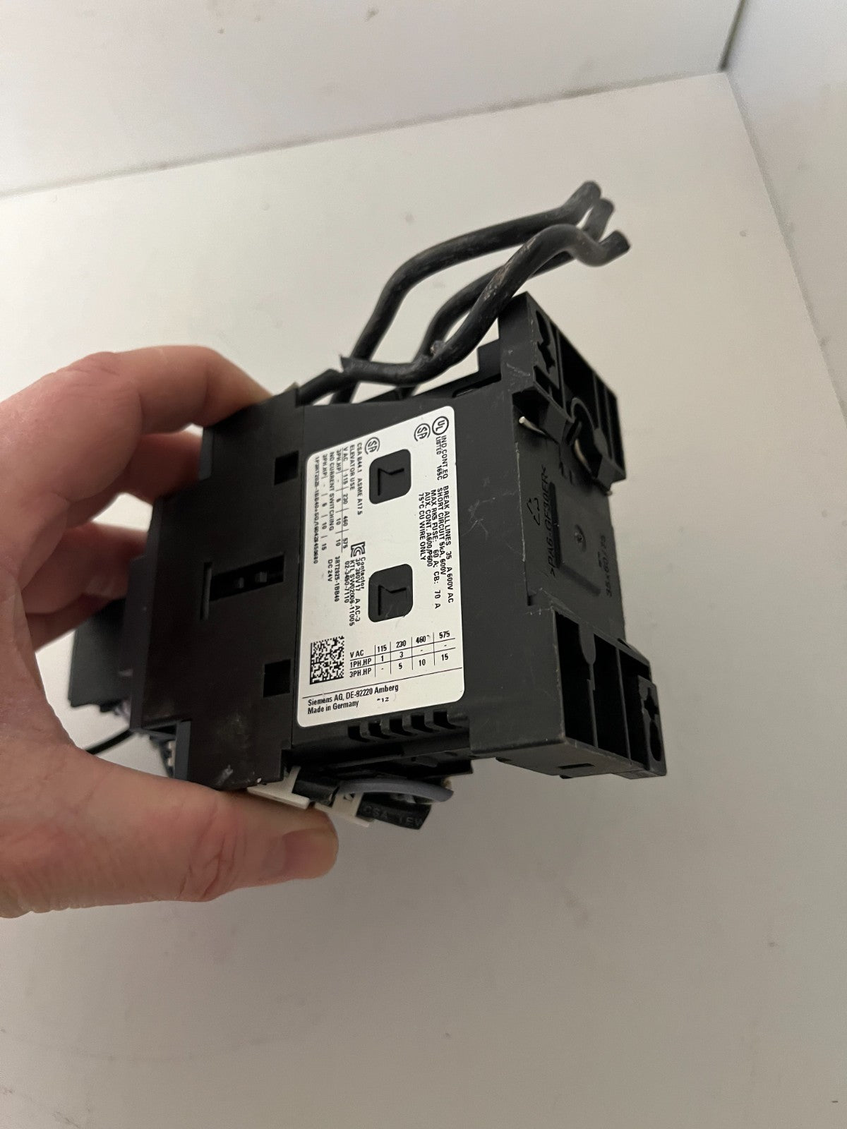 Siemens SIRIUS 3RH2911-1BA10 Contactor Assembly 24V DC Aux Module Used Spare