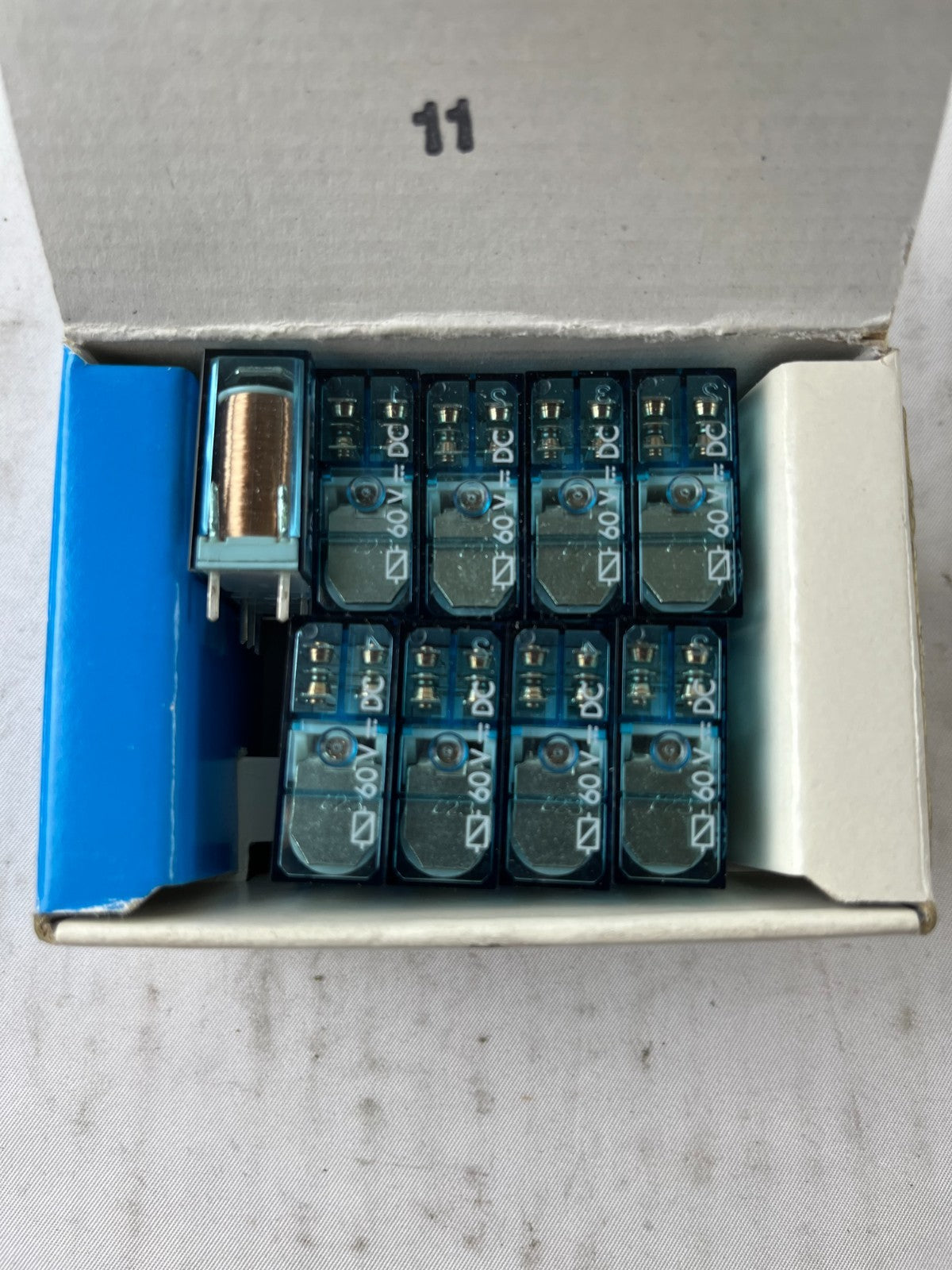 Finder 40.52.9.060.0000.PAC PCB Relay 60VDC Coil 8A 250V DPDT Lot of 10 NEW
