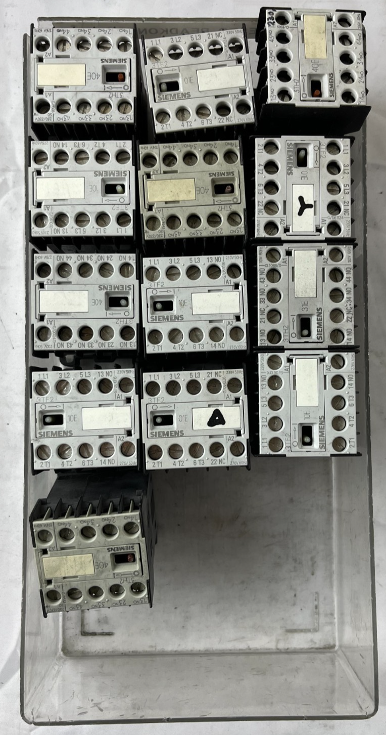 Siemens SIRIUS Contactor Relay Lot 13pcs 3TF2001 3TH2040 3TH Series Mixed Used