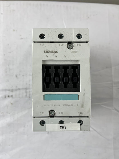 Siemens 3RT1044-1AG20 Sirius Power Contactor 3-Pole 65A AC-3 110V Coil Used