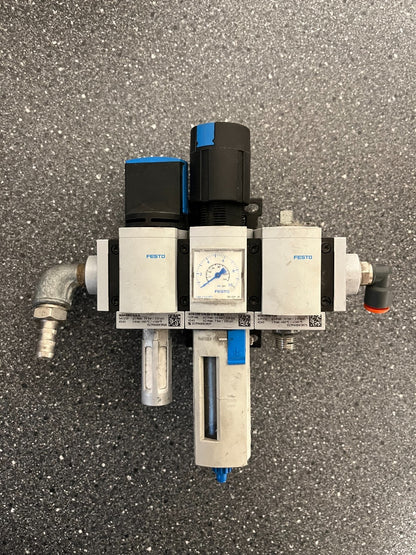 FESTO MS4 Pneumatic Filter Regulator Unit Gauge MS4-LFR-1/4-D6-C-R-M-AS