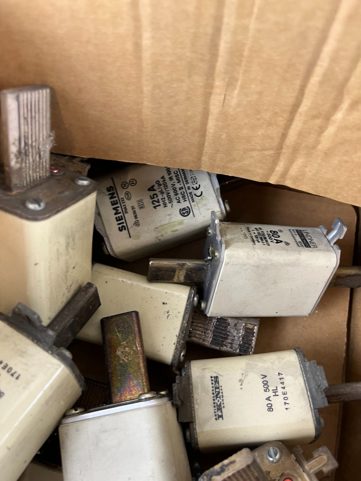 Siemens Teknis NH Fuse Link Lot 80A 125A 500V Used Huge Bundle Spare Parts